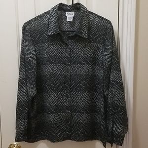 3/$6 Bonworth sheer blouse sz M petite